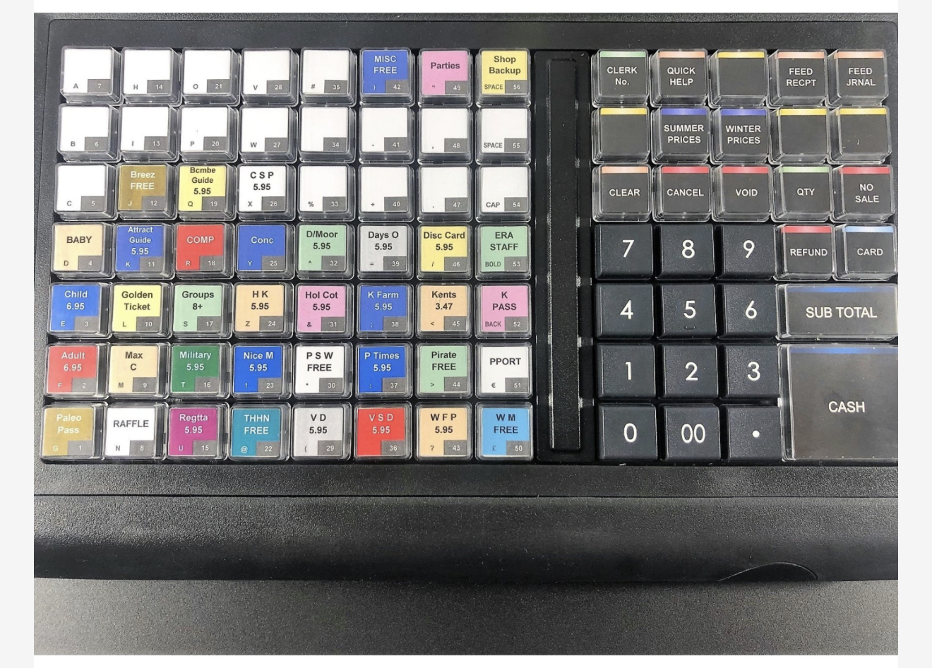 SAM4S ER945 Cash Register.      Raised Keyboard.Twin Station Printer