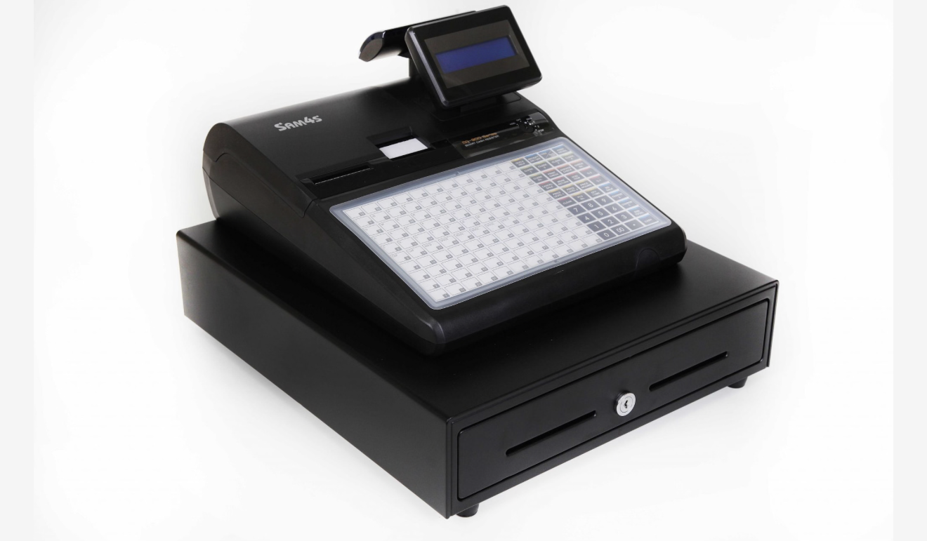 SAM4S ER940 Cash Register.           Flat Keyboard.Twin Station Printer