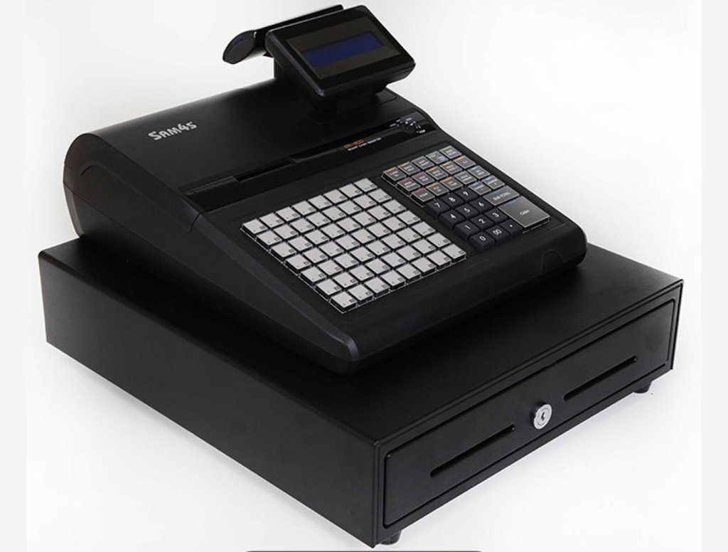 SAM4S CASH REGISTER TILL ER925. Raised KEYBOARD 110 PLU'S